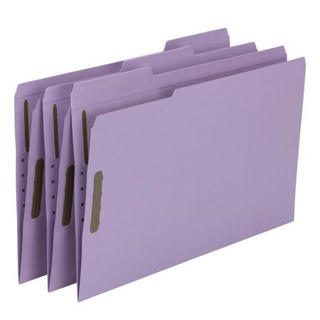 SMEAD Folders, 2 Fasteners, 1/3 AST Tab Cut, Lgl, 50/BX, Lavender PK SMD17440